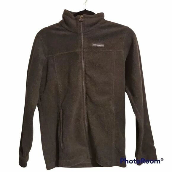 Columbia Boys Size Large Gray Fleece Zip Up Coat - Picture 1 of 5